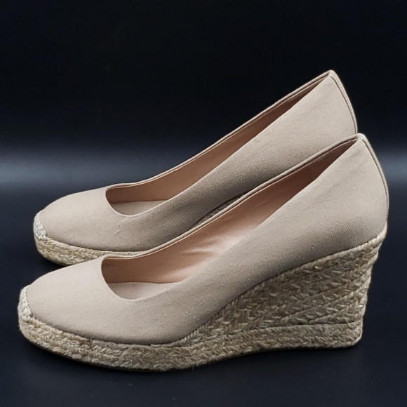 J. Crew Seville espadrille wedges canvas. NWOT size 8 - Picture 6 of 13